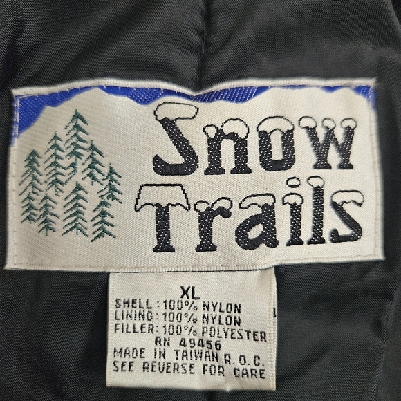 Snow Trails Vintage Men's Ski Winter Jacket Sz XL Y2K Neon Snow Sports - Picture 7 of 12